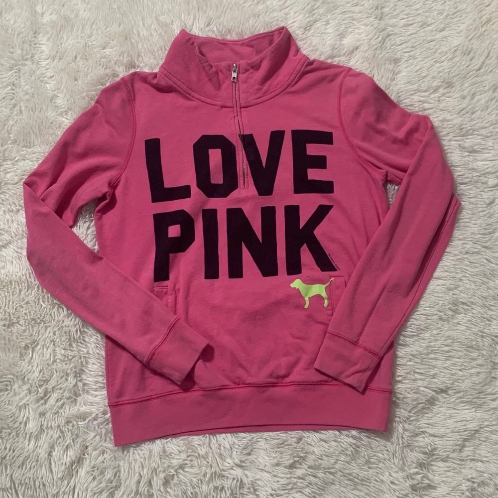 PINK Mock Neck Hoodie